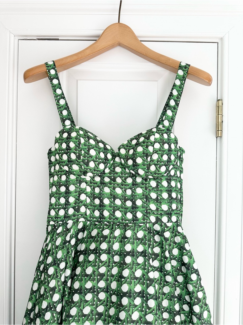Basketweave Trellis Bustier Midi Dress - Picture 3 of 9